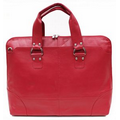 Leather Kellin Ladies Zippered Brief-Laptop Case - Red